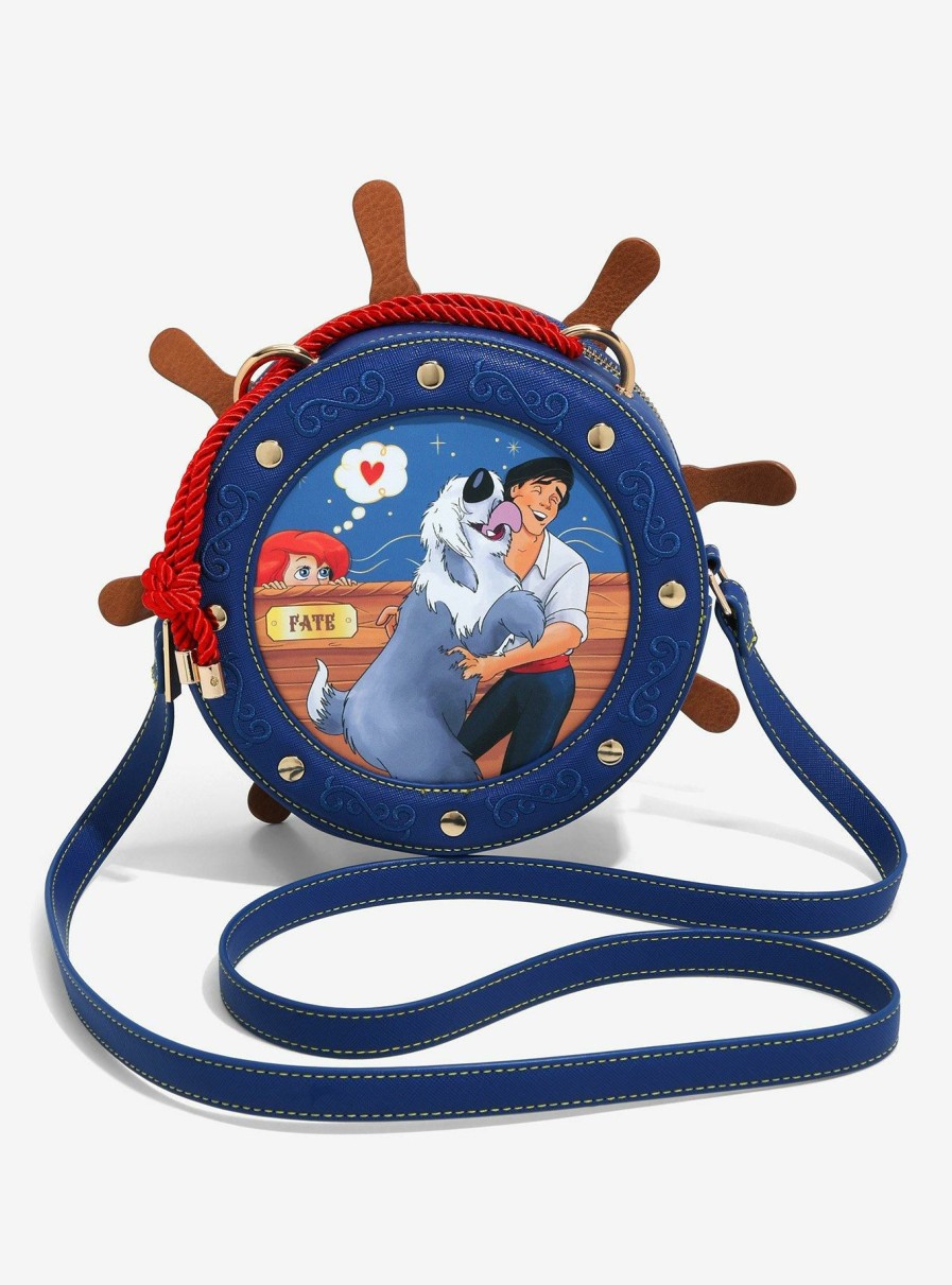 Crossbody Bags * | New Danielle Nicole Disney The Little Mermaid Ship Wheel Crossbody Bag