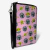 Wallets * | Star Wars The Mandalorian And The Child Print Pink Zip Around Wallet Quick Delivery