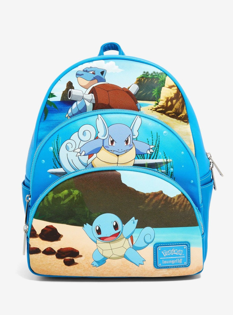 Backpacks * | Best Price Loungefly Pokemon Squirtle Evolutions Mini Backpack