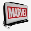 Wallets * | Marvel Red Brick Logo White Red Zip Around Wallet Special Offers