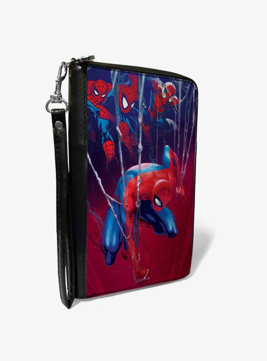 Wallets * | Best Price Marvel Spider-Man Beyond Amazing Web Action Poses Zip Around Wallet