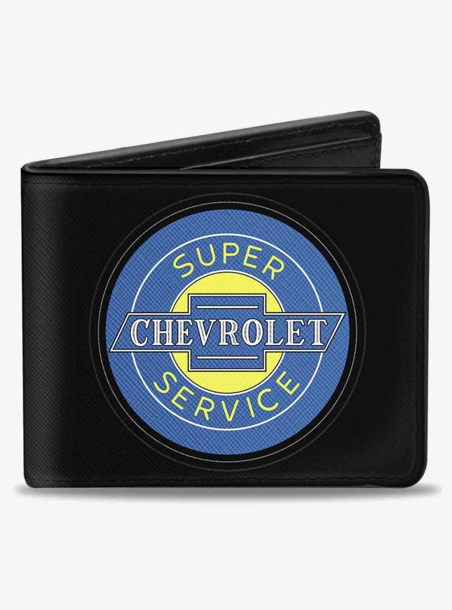 Wallets * | Chevrolet Super Service Logo Bifold Wallet Excellent Quality