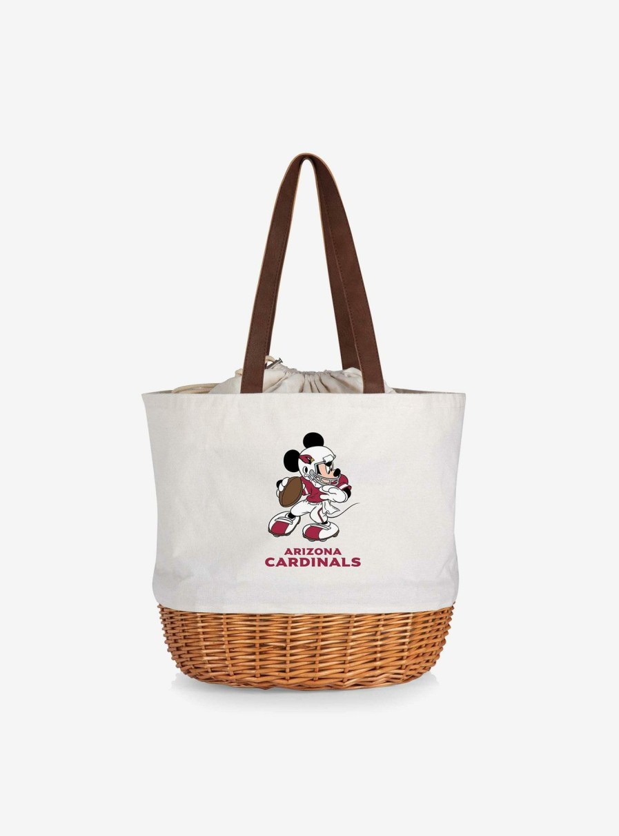 Tote Bags * | Disney Mickey Mouse Nfl Arizona Cardinals Canvas Willow Basket Tote Official