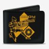 Wallets * | Star Wars The Clone Wars Cody Pose Logo Bifold Wallet Reliable Quality