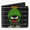 Wallets * | Clearance Sale Looney Tunes Marvin The Martian Rockland Co Mug Shot Bifold Wallet