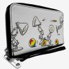 Wallets * | Pixar Lamp Animation Luxo Jr Lamp And Ball Zip Around Wallet Tendy Style