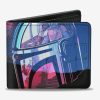 Wallets * | Star Wars The Mandalorian Scenes Logo Bifold Wallet Excellent Quality