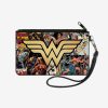 Wallets * | Dc Comics Wonder Woman Icon Through The Years Comics Book Covers Wallet Canvas Zip Clutch Special Offers