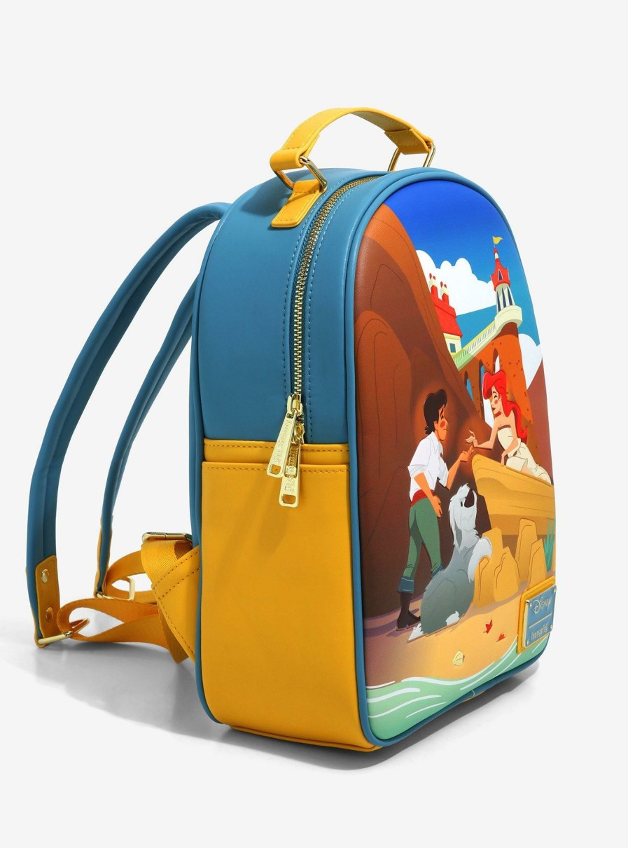 Backpacks * | Limit Offer Loungefly Disney The Little Mermaid Ariel & Eric Beach Mini Backpack Boxlunch Exclusive