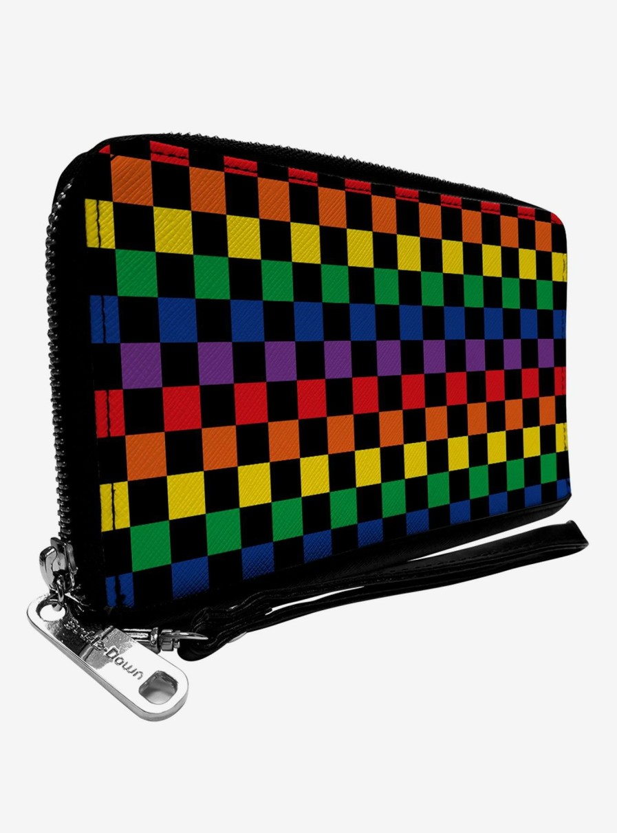 Wallets * | Checker Rainbow Multi Zip Around Wallet Latest Fashion