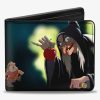 Wallets * | Large Choice Disney Old Hag Witch Poisoned Apple Pose Seven Dwarfs Marching Bifold Wallet