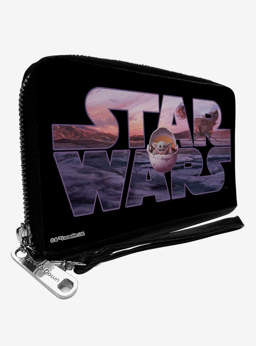 Wallets * | Star Wars The Mandalorian The Child Zip-Around Wallet Reliable Quality