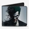 Wallets * | Online Discount Dc Comics Batman Joker Face Bats Bifold Wallet