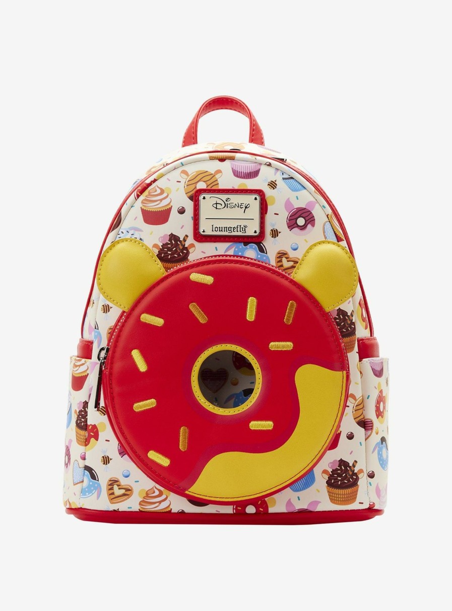 Backpacks * | Lower Price Loungefly Disney Winnie The Pooh Donuts Allover Print Mini Backpack