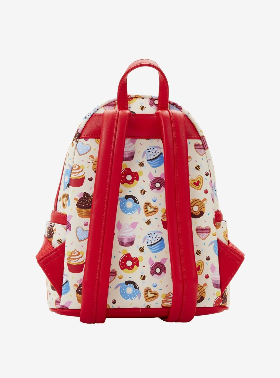 Backpacks * | Lower Price Loungefly Disney Winnie The Pooh Donuts Allover Print Mini Backpack