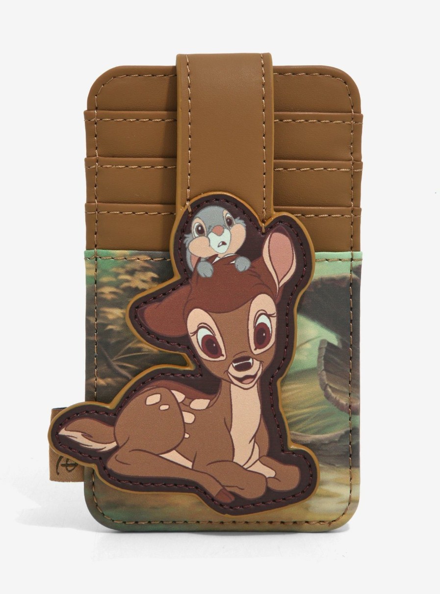 Wallets * | Official Loungefly Disney Bambi & Thumper Peeking Cardholder Boxlunch Exclusive