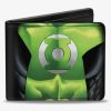 Wallets * | Dc Comics Lantern Chest Logo Bifold Wallet Official