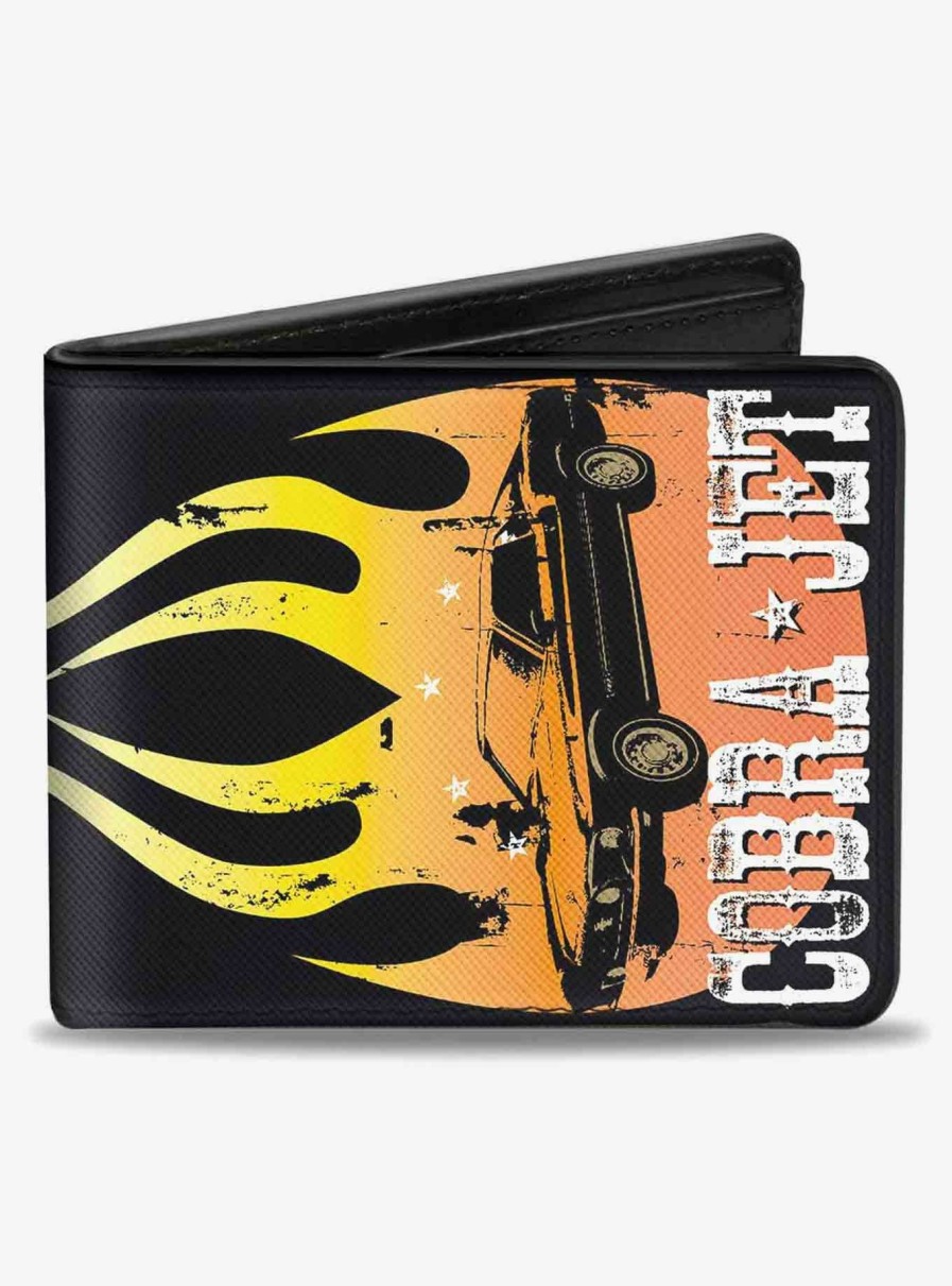 Wallets * | Less Expensive Mustang Flame Cobra Jet Fade Bifold Wallet