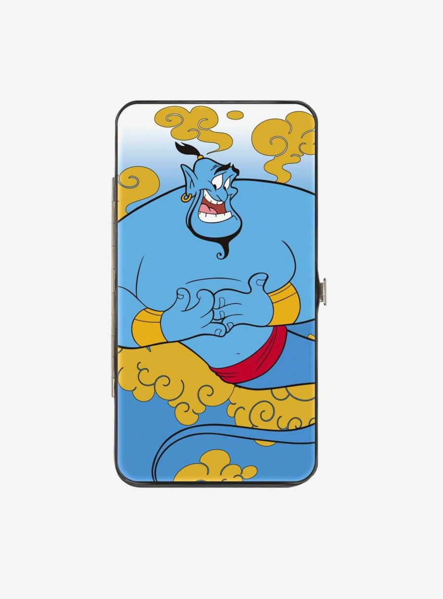 Wallets * | Disney Classic Aladdin Genie Smiling Pose Hinged Wallet Tendy Style