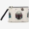 Wallets * | Star Wars The Book Of Boba Fett Helmet Schematic Wallet Single Pocket Wristlet Tendy Style