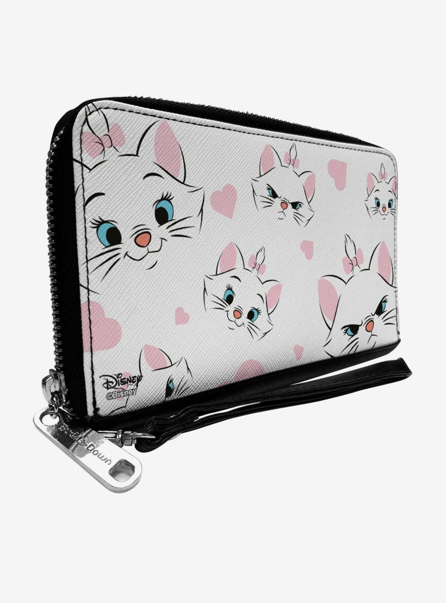 Wallets * | Disney Aristocats Marie Expressions Zip Around Wallet Excellent Quality