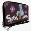 Wallets * | Exactly Discount Disney The Proud Family Suga Mama And Puff Pose With Flowers Zip Around Wallet