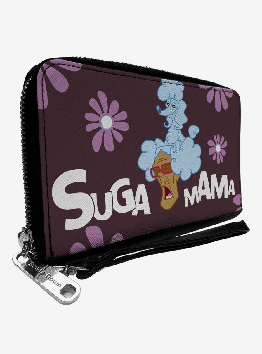 Wallets * | Exactly Discount Disney The Proud Family Suga Mama And Puff Pose With Flowers Zip Around Wallet