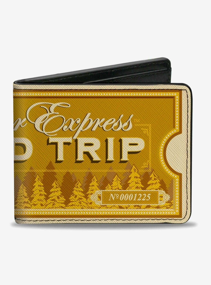 Wallets * | The Polar Express Round Trip Train Ticket Bifold Wallet Best Quality