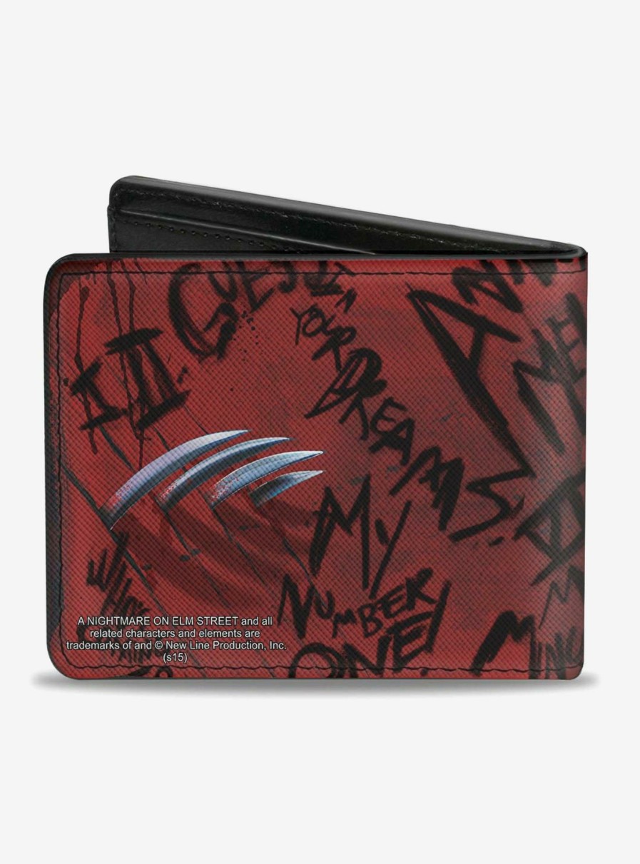 Wallets * | A Nightmare On Elm Street Freddy Quotes Bi-Fold Wallet Official