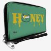 Wallets * | Winnie The Pooh Dripping Honey Green Yellow Zip Around Wallet Official