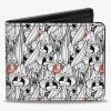 Wallets * | Best Price Looney Tunes Bugs Bunny Expressions Stacked Bifold Wallet