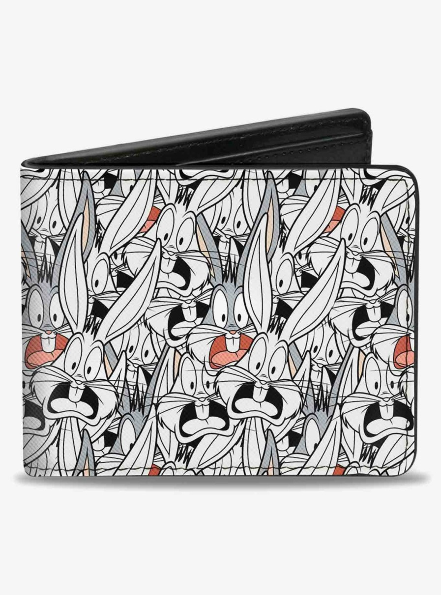 Wallets * | Best Price Looney Tunes Bugs Bunny Expressions Stacked Bifold Wallet