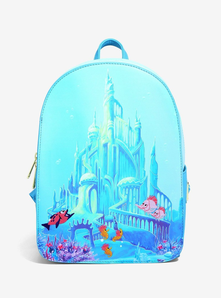 Backpacks * | Official Loungefly Disney The Little Mermaid Castle Mini Backpack Boxlunch Exclusive