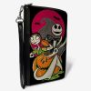 Wallets * | Online Discount Disney100 Nightmare Before Christmas Characters Pumpkin Pose Zip Around Wallet