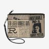 Wallets * | Harry Potter Newspaper Headlines Undesirable No 1 Wallet Canvas Zip Clutch Best Price