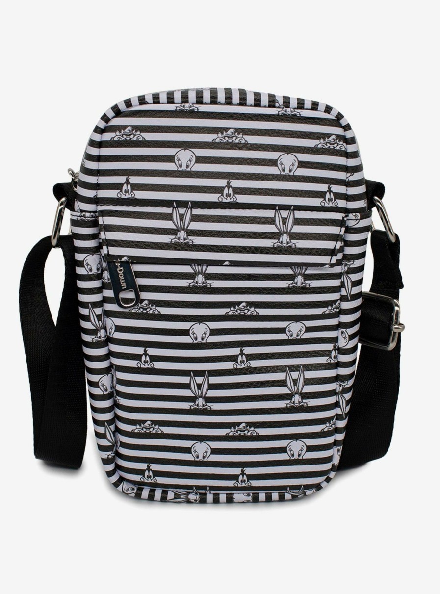 Crossbody Bags * | Looney Tunes Stripe Vegan Leather Crossbody Bag Free Delivery