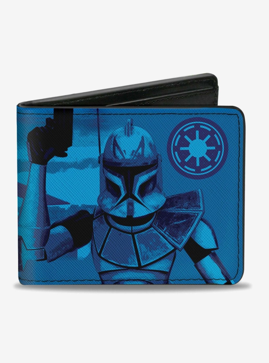 Wallets * | Star Wars The Clone Wars Rex Clone Captain Pose Bifold Wallet Large Choice