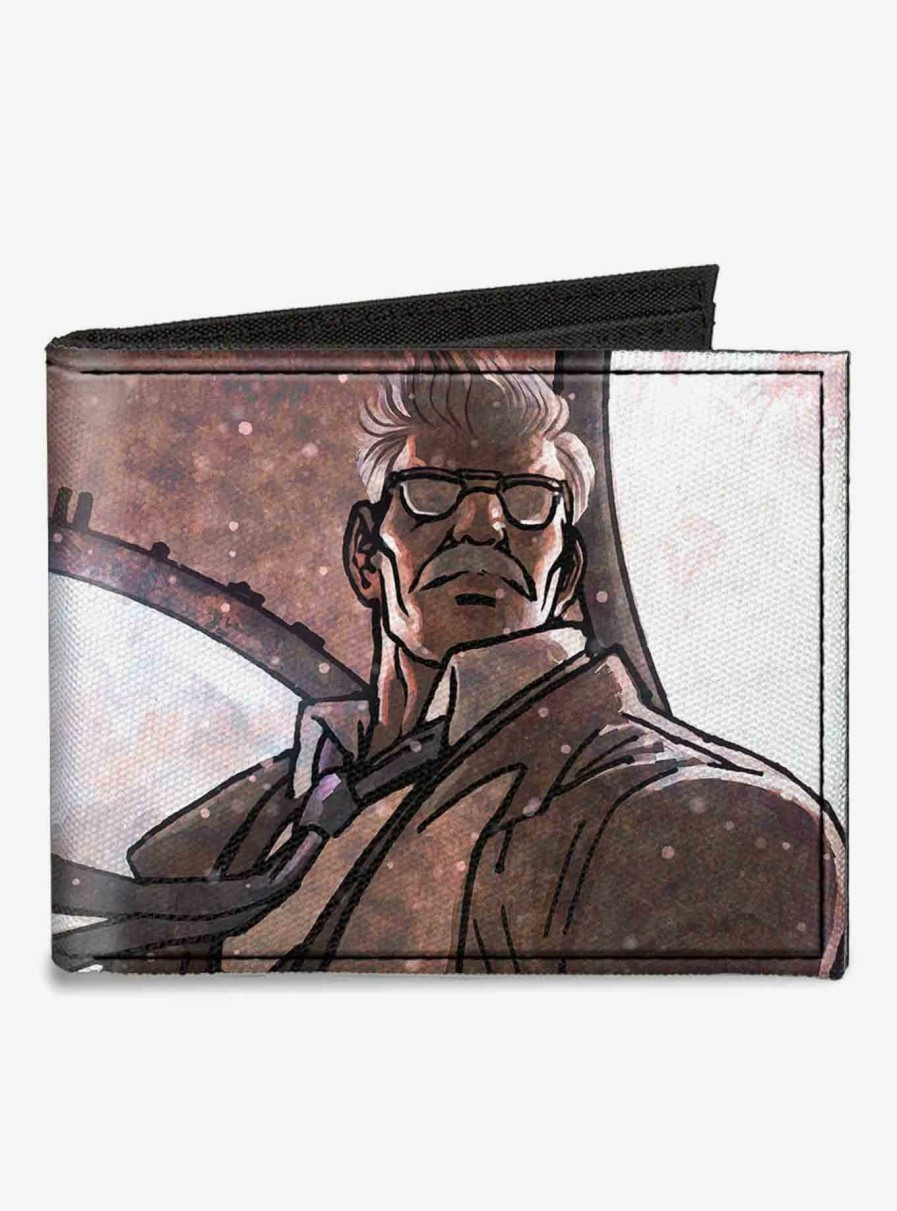 Wallets * | Dc Comics James Gordon Close Up Lights Pose Canvas Bifold Wallet Tendy Style