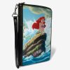 Wallets * | Limit Offer Disney The Little Mermaid Ariel Splash Rock Pose Zip Around Wallet