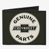 Wallets * | Hot Sell 1920 Genuine Chevrolet Parts Seal Canvas Bifold Wallet