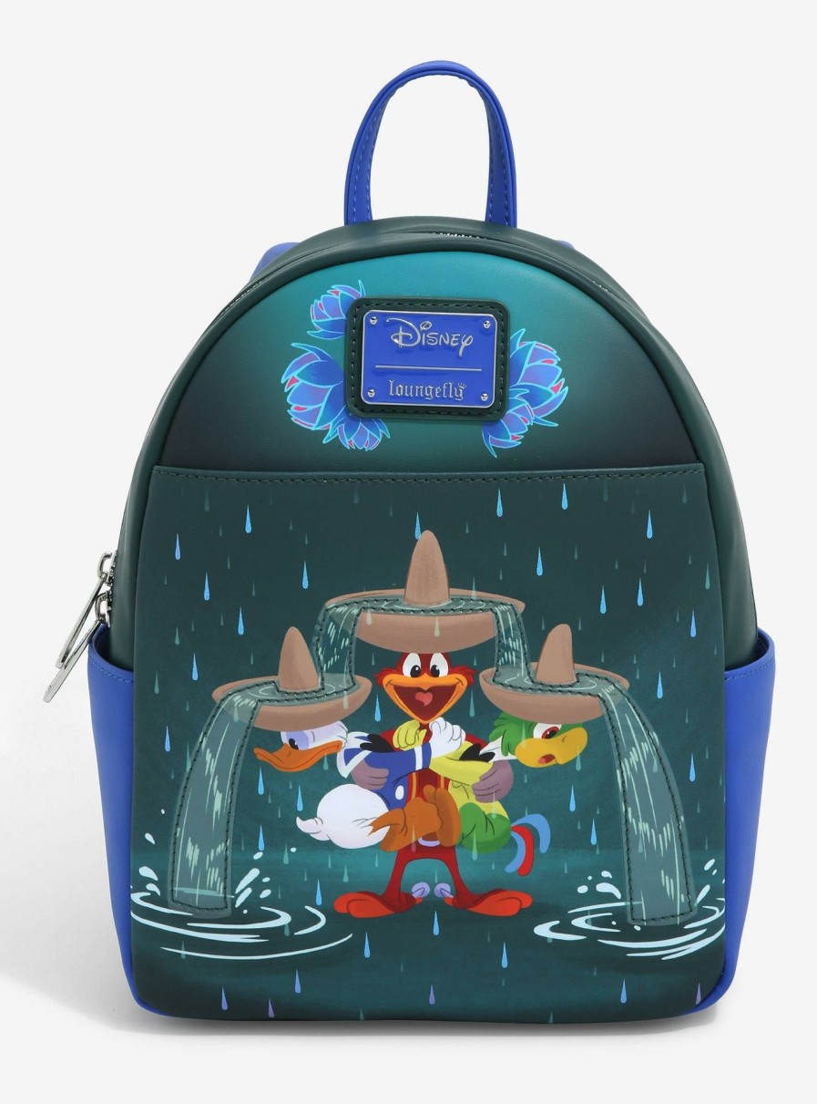 Backpacks * | Limited Edition Loungefly Disney Three Caballeros Rain Mini Backpack Boxlunch Exclusive