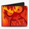 Wallets * | Disney Hercules Hades Fiery Face Close Up Bifold Wallet Latest Fashion