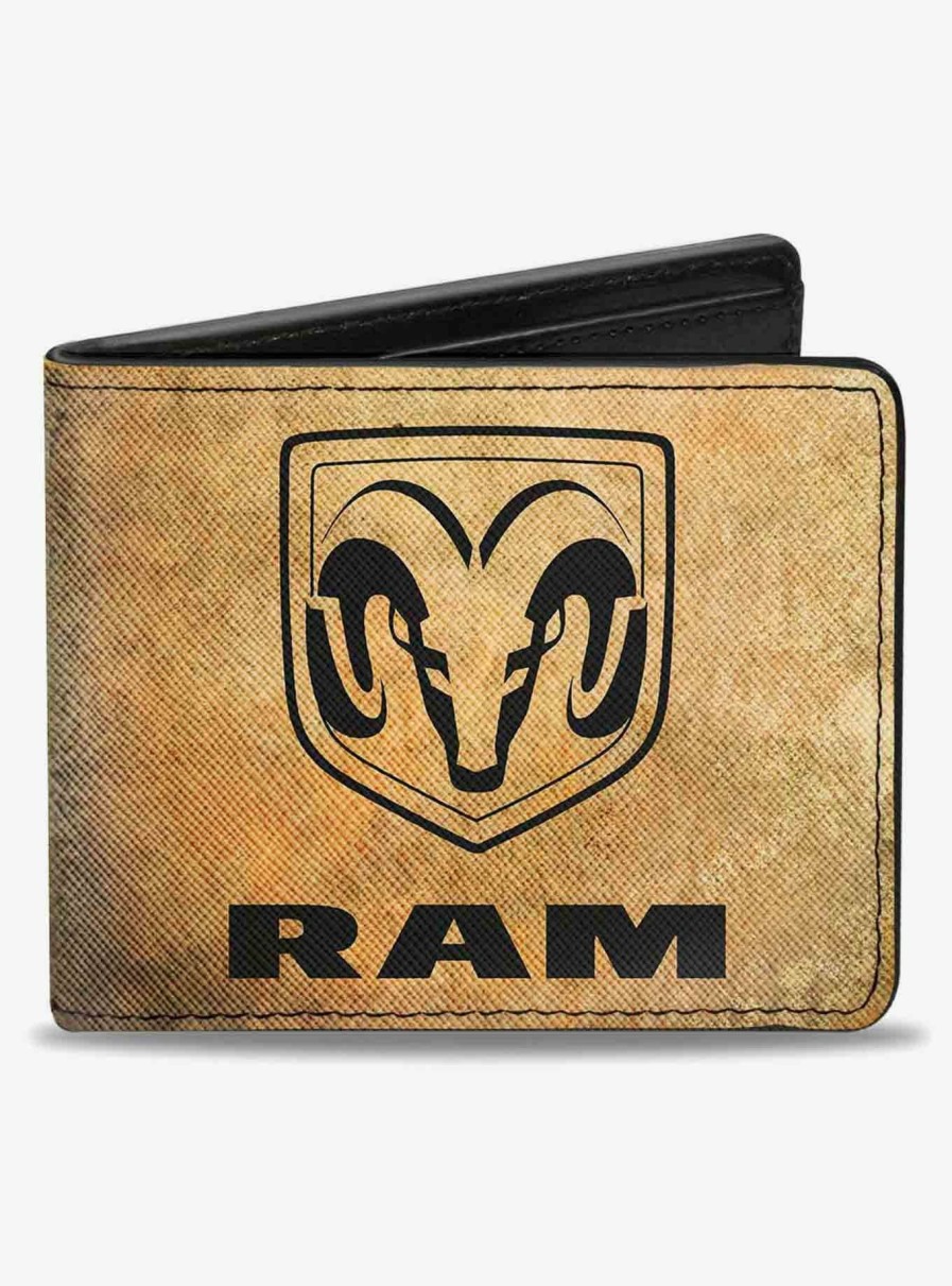 Wallets * | Featured Ram Logo Guts Glory Pistons Weathered Bifold Wallet