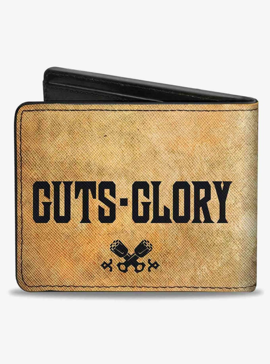 Wallets * | Featured Ram Logo Guts Glory Pistons Weathered Bifold Wallet