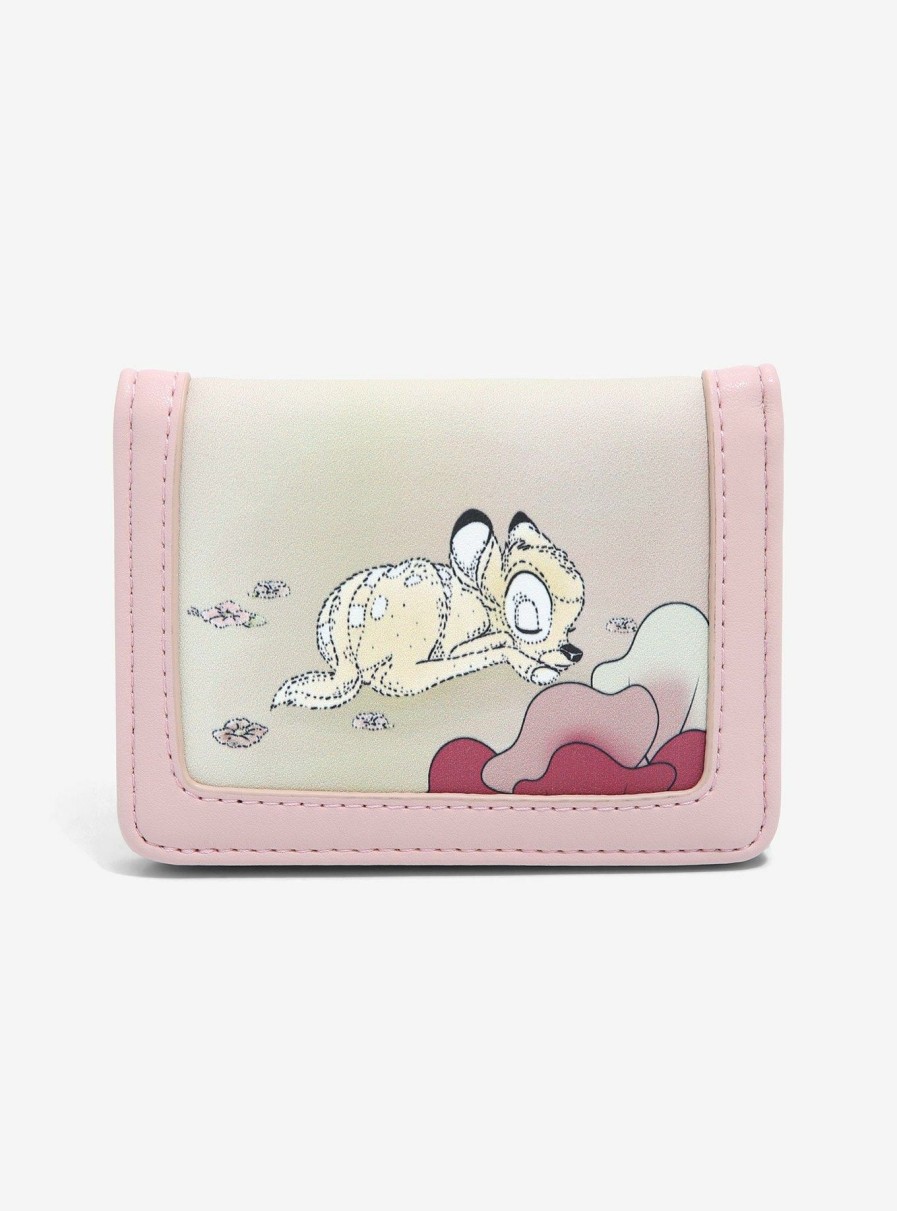 Wallets * | Best Price Our Universe Disney Bambi Sleeping With Petals Small Wallet Boxlunch Exclusive