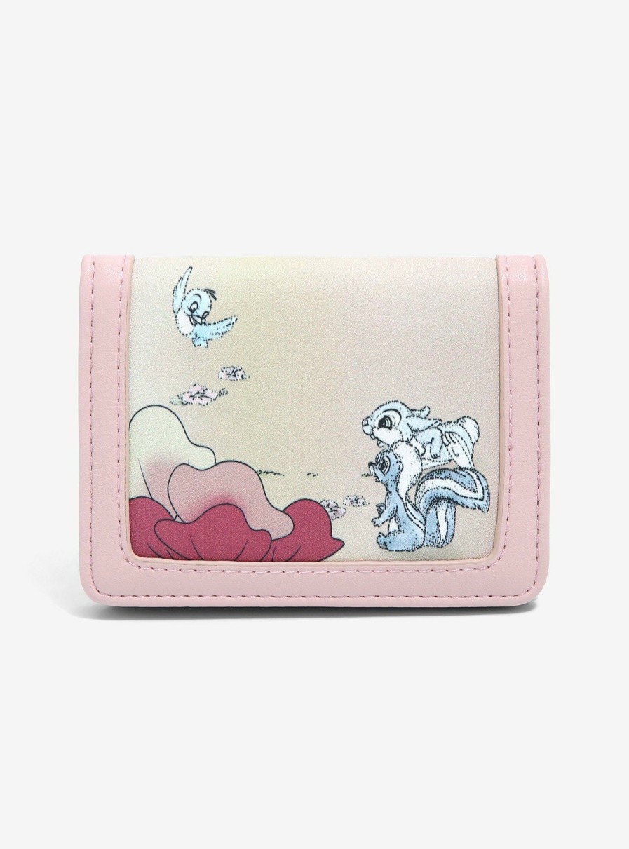 Wallets * | Best Price Our Universe Disney Bambi Sleeping With Petals Small Wallet Boxlunch Exclusive