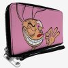 Wallets * | Less Expensive The Ren And Stimpy Show Ren Winking Pose Close Up Zip Around Wallet