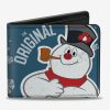 Wallets * | Frosty Snowman Snowflakes Bifold Wallet Reliable Quality